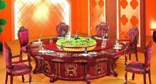 自动音乐喷泉电动餐桌,中间任意装饰,花草,假山_家居家具_世界工厂网中国产品信息库