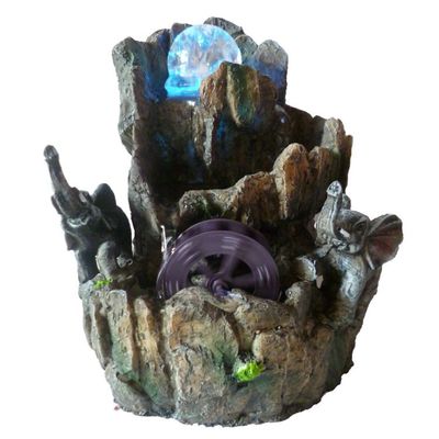 批发田园树脂流水工摆件 营造室内假山流水喷泉水景的艺术与风水