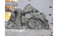 宁夏水泥假山厂家 军艺雕塑引领水泥假山假树批发新潮流